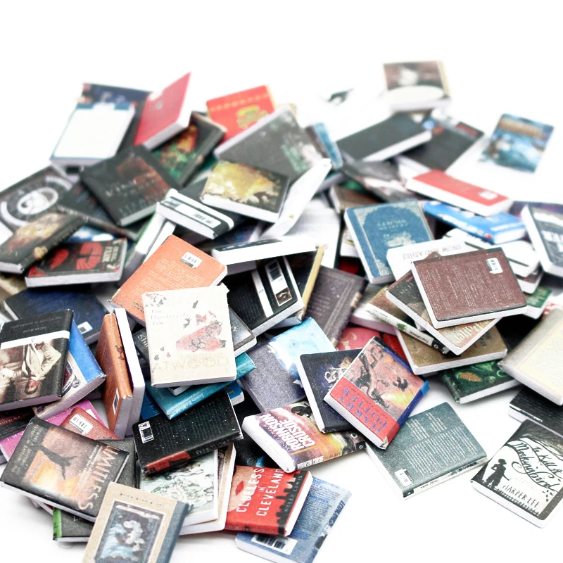 10PCS Dollhouse Miniature Magazines Books Novels Model Dolls House Scene Decor Accessories