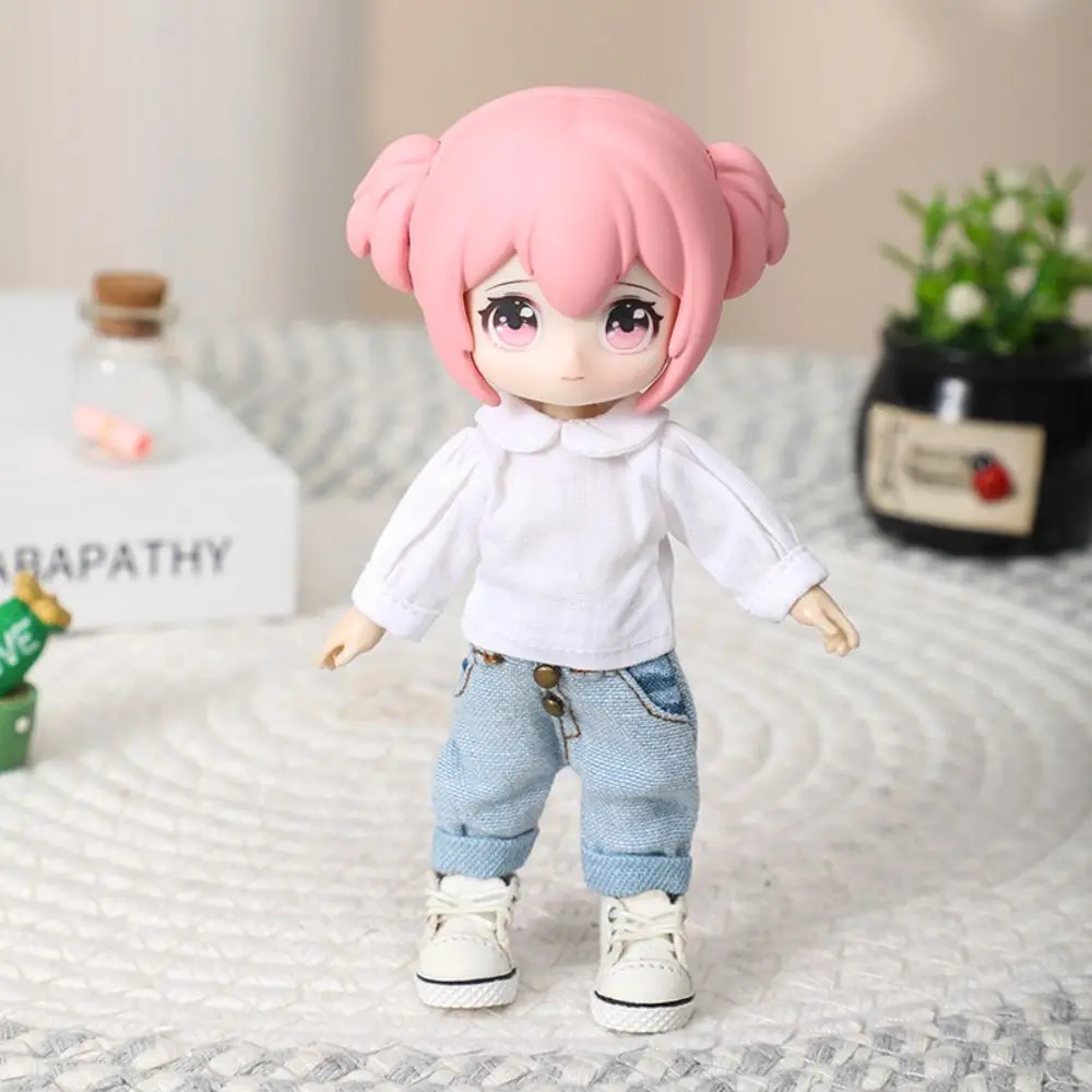 Fashion Shirt Legging For 1/11 ob11 Dolls For 1/12 Bjd Dolls Clothes Doll T-shirt Tops Casual Wear Shirts Doll Clothes Accessory