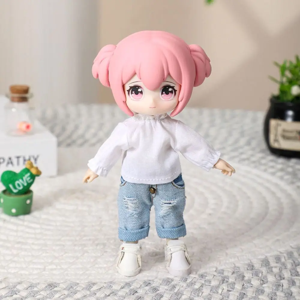 Fashion Shirt Legging For 1/11 ob11 Dolls For 1/12 Bjd Dolls Clothes Doll T-shirt Tops Casual Wear Shirts Doll Clothes Accessory