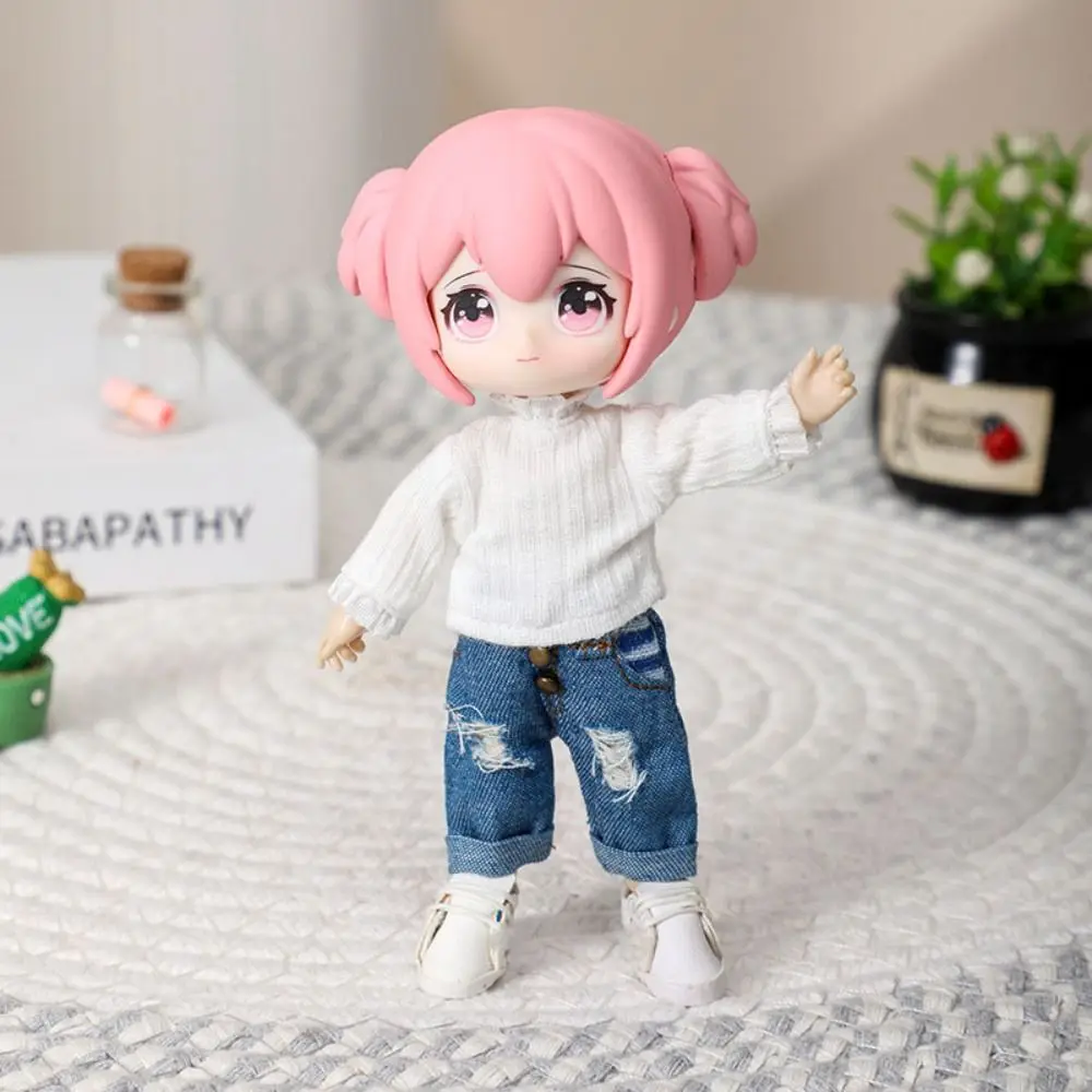 Fashion Shirt Legging For 1/11 ob11 Dolls For 1/12 Bjd Dolls Clothes Doll T-shirt Tops Casual Wear Shirts Doll Clothes Accessory