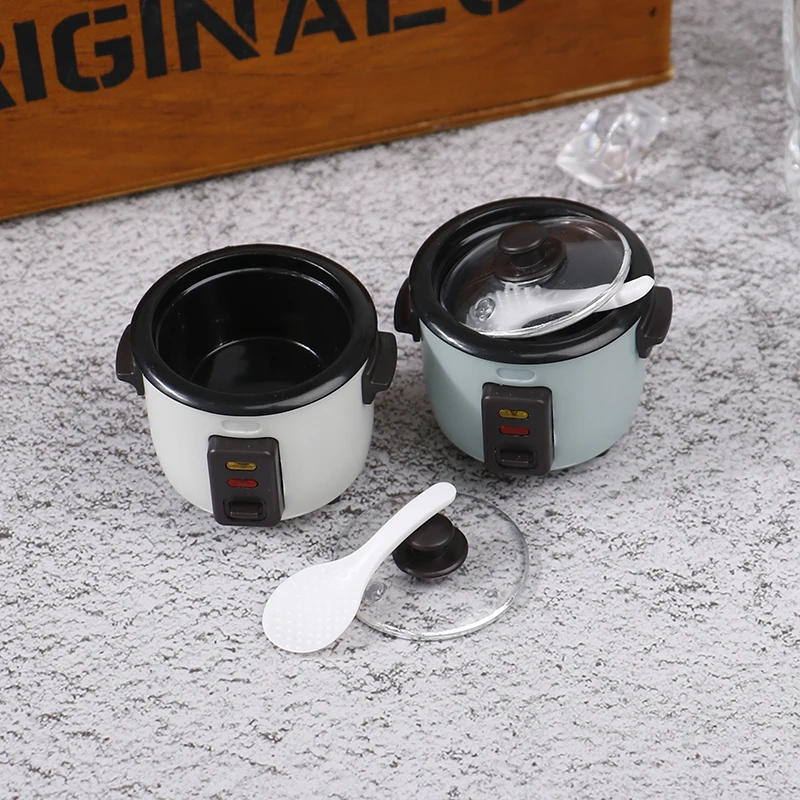 1/12 Scale Dollhouse Miniature Rice Cooker Machine Modle Simulation Kitchen Appliance Accessories Pretend Play Toys Gift