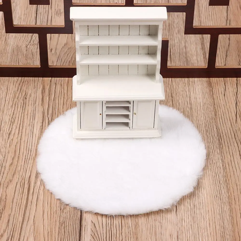 Gift Photo Props Nordic Style Dollhouse Plush Carpet Doll Accessories Miniature Hairy Rug Mini Floor Mat Gift