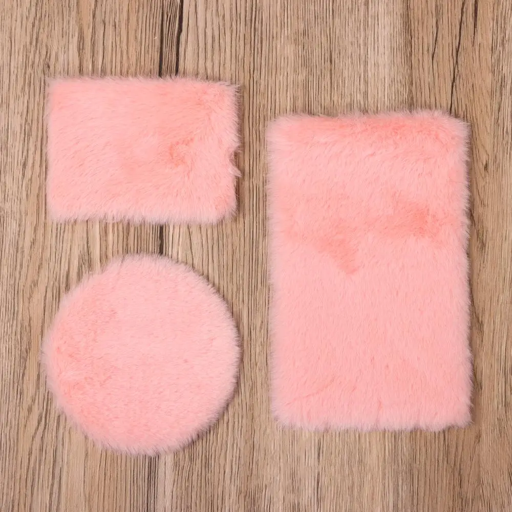 Gift Photo Props Nordic Style Dollhouse Plush Carpet Doll Accessories Miniature Hairy Rug Mini Floor Mat Gift