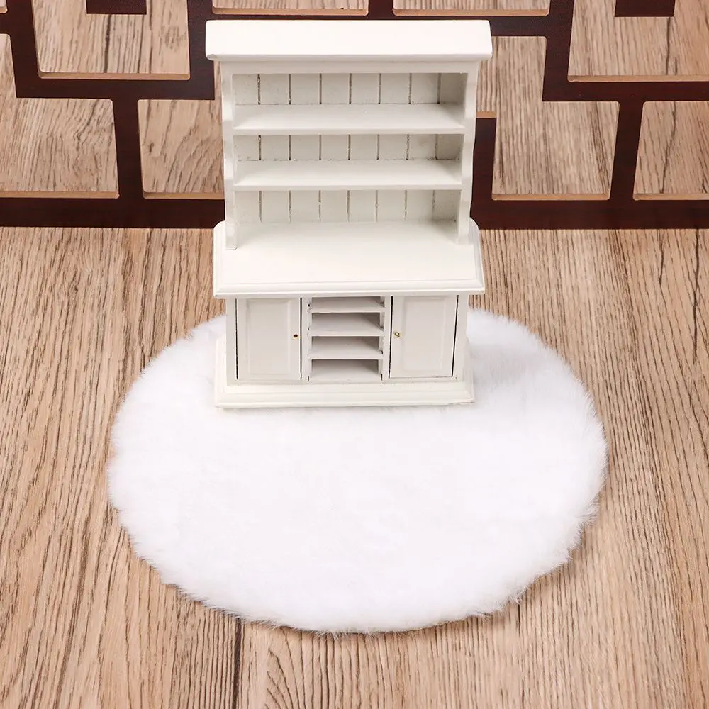 Gift Photo Props Nordic Style Dollhouse Plush Carpet Doll Accessories Miniature Hairy Rug Mini Floor Mat Gift