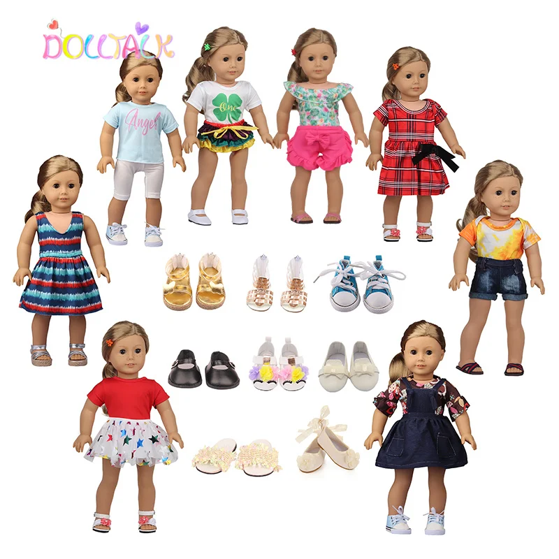 Toy Accessories Toys A Variety Of Color Matching Suitcases, Suitable For 18-inch American Dolls & 43cm newborn Baby Dolls