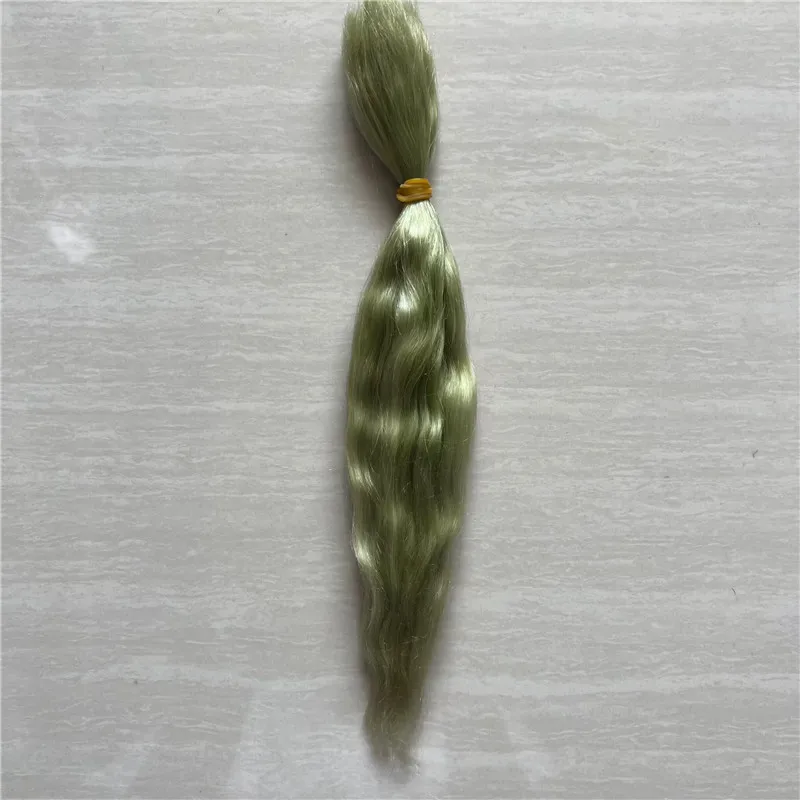 Many Colors Handrooted Reborn Doll Mohair Wig Pink Yellow Brown Colors BJD 1/4 OB11 Dolls Mohair Wigs Hair Accessory