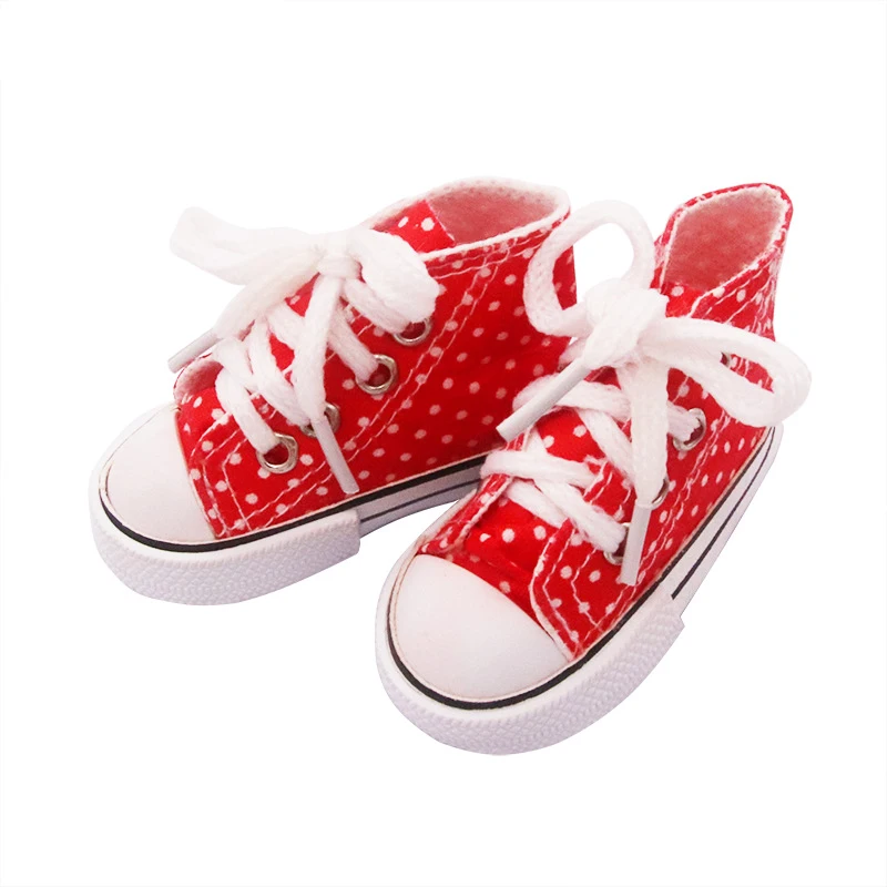 Canvas Doll Shoes For 1/3 BJD Doll Mini 7.5cm High-top Canvas Sneakers For Russian DIY,60cm Barbi Doll Best Gift