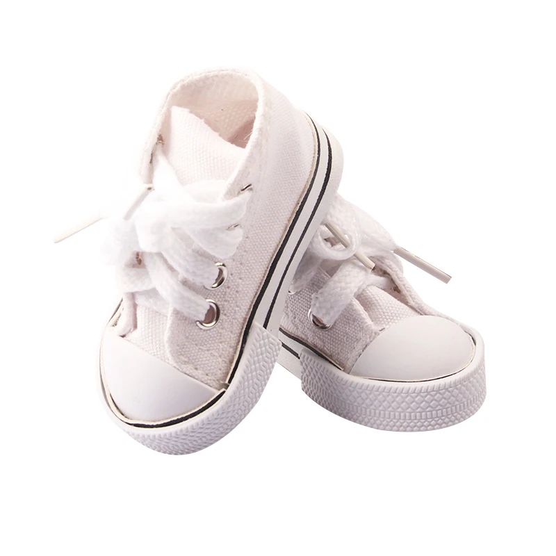Canvas Doll Shoes For 1/3 BJD Doll Mini 7.5cm High-top Canvas Sneakers For Russian DIY,60cm Barbi Doll Best Gift