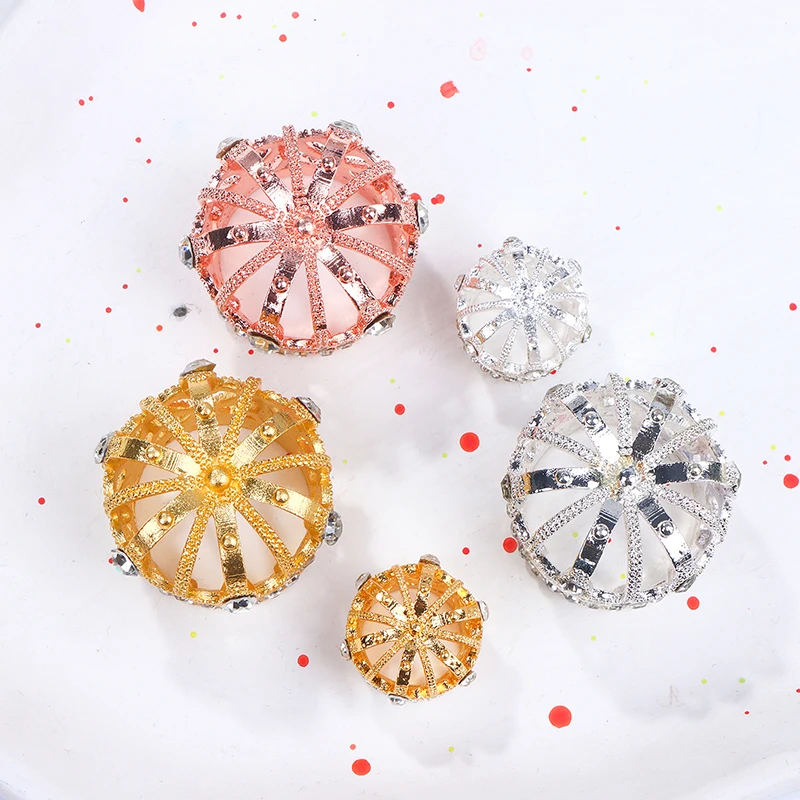 Dollhouse Miniature Gold Silver Bronze Mini Metal Alloy Crown Models Dolls Toys