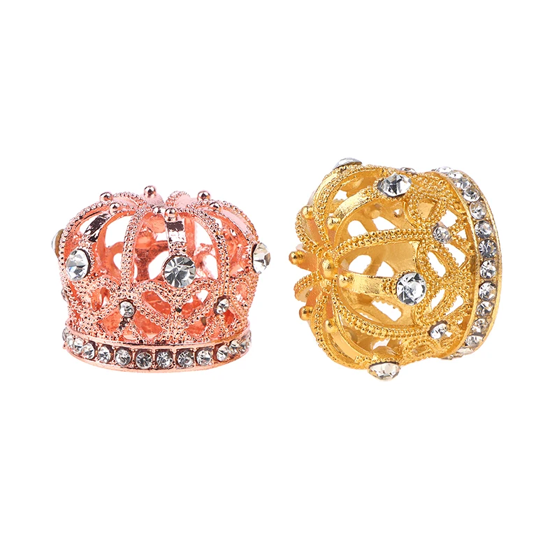 Dollhouse Miniature Gold Silver Bronze Mini Metal Alloy Crown Models Dolls Toys