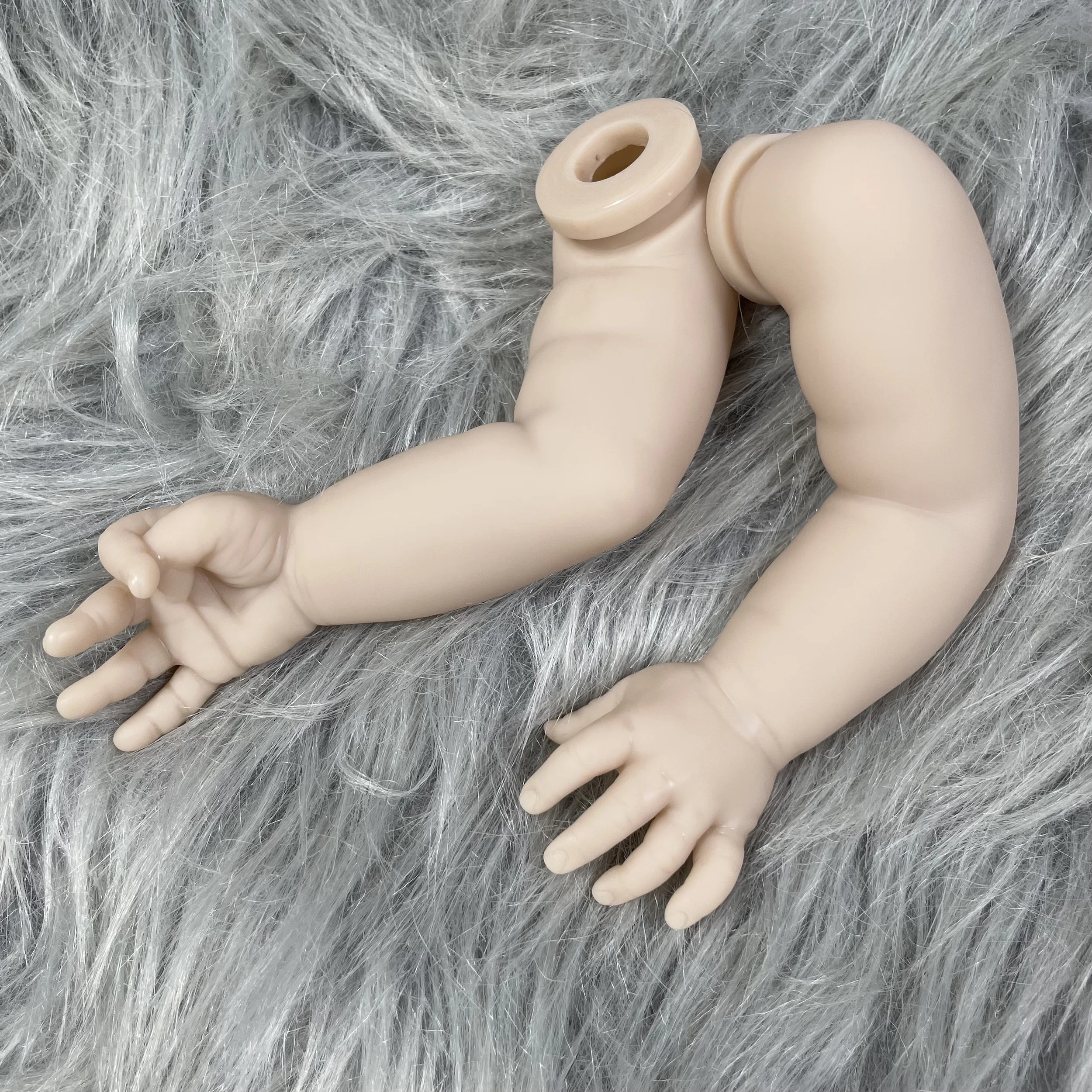19 Inches Unpainted Reborn Vinyl Doll Kit August Sleeping Baby Molds Blank Doll Parts With Cloth Body