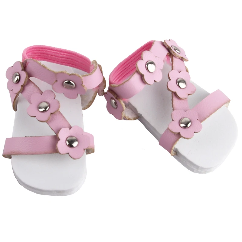 Mini Summer Doll Shoes For Korean，Paola Rhine Doll 5 cm Flower Sandals For American 14 Inch Girl,EXO,Russia,steams Doll Toy Gift