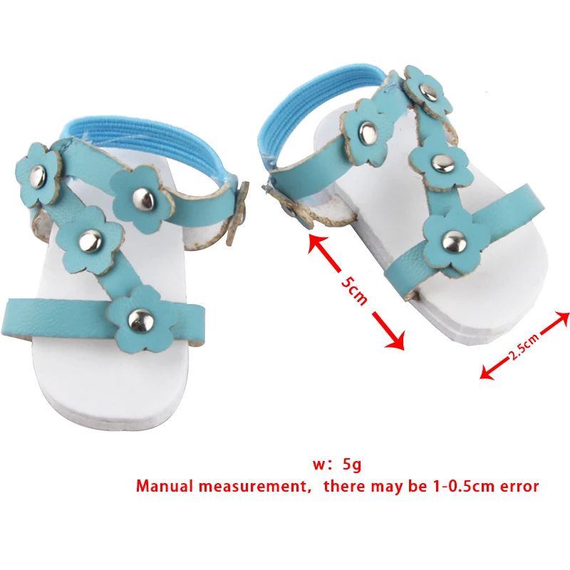 Mini Summer Doll Shoes For Korean，Paola Rhine Doll 5 cm Flower Sandals For American 14 Inch Girl,EXO,Russia,steams Doll Toy Gift