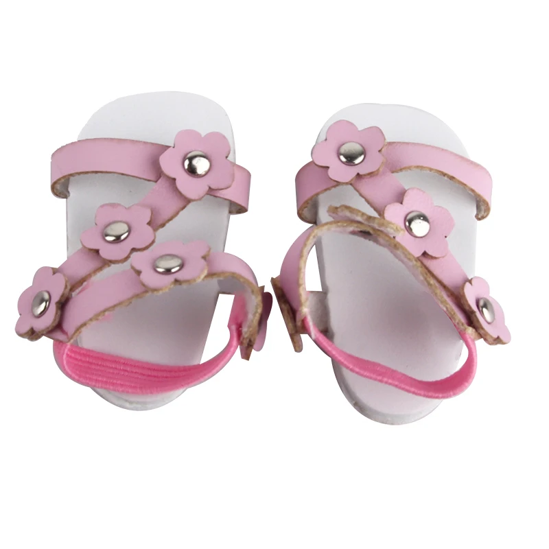 Mini Summer Doll Shoes For Korean，Paola Rhine Doll 5 cm Flower Sandals For American 14 Inch Girl,EXO,Russia,steams Doll Toy Gift