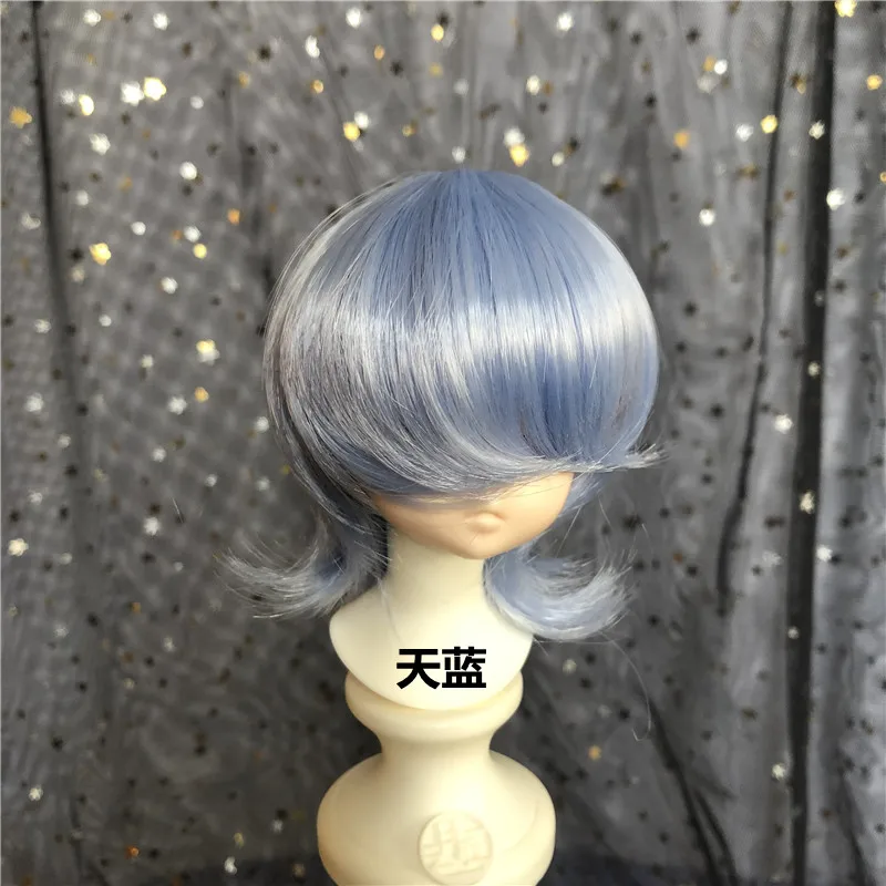 Doll's Wig for 1/3 1/4 1/6 1/8 Male Female Bjd Doll Wolf Tail Type Short Hair Diy Girl Toys Dress Up Doll Accessories, No Doll