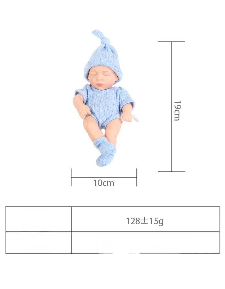 8inch 20cm Vinyl Reborn Baby Doll with Clothes Newborn Doll Outfit Set Realistic Soft Doll Gift for Kids Play Toy Cute Girl Gift