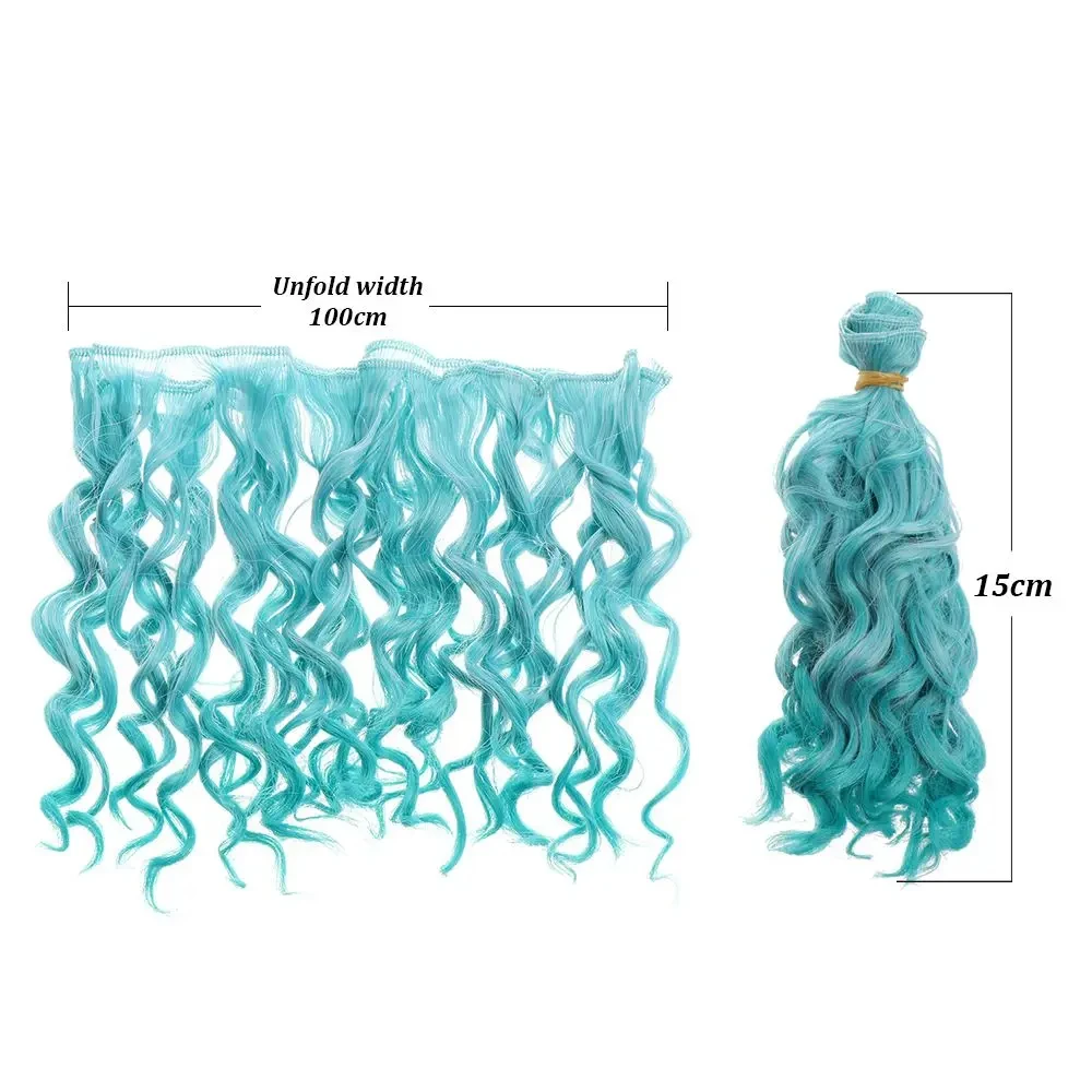 15*100cm Doll Hair Curly Wigs Fashion Mini Tresses High-Temperature 1/6 1/4 1/3 Screw Periwig Toy Toupee Gift DIY Accessory