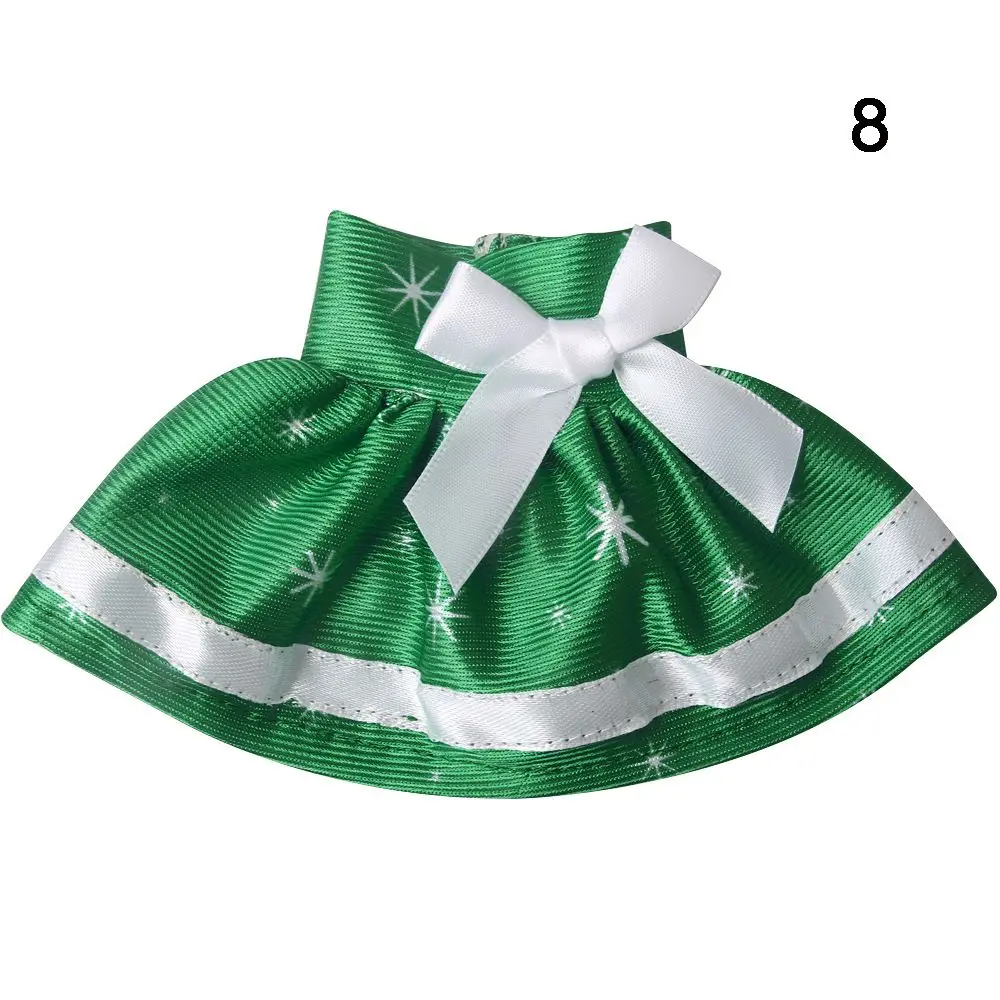 Elves Clothes Christmas Doll White Red Green Dress Baby Toys Accessories Skirt For Children's Christmas Gifts Doll Accessories
