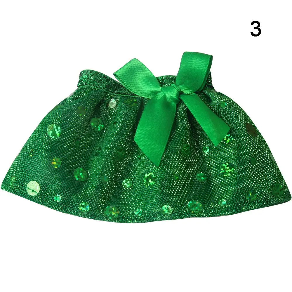 Elves Clothes Christmas Doll White Red Green Dress Baby Toys Accessories Skirt For Children's Christmas Gifts Doll Accessories