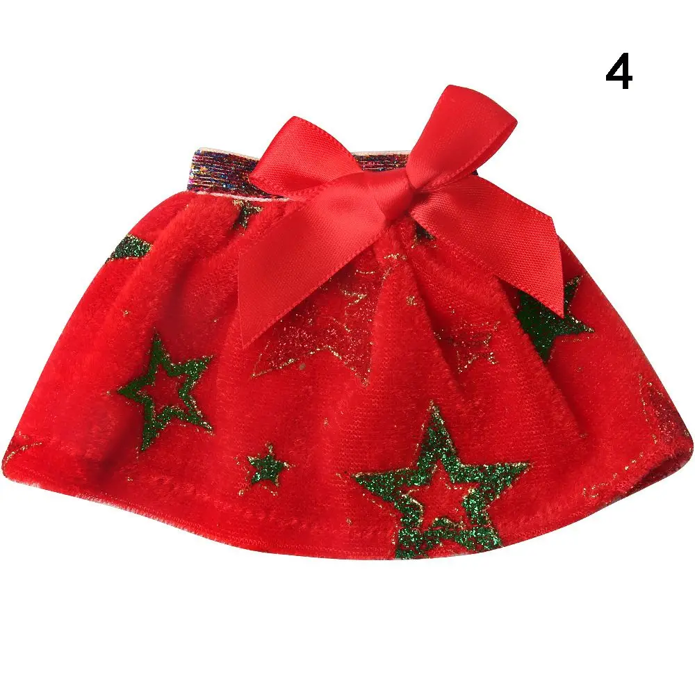 Elves Clothes Christmas Doll White Red Green Dress Baby Toys Accessories Skirt For Children's Christmas Gifts Doll Accessories