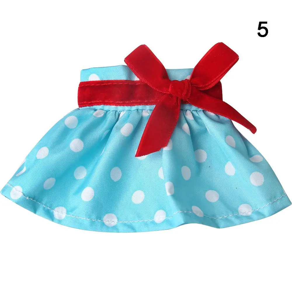 Elves Clothes Christmas Doll White Red Green Dress Baby Toys Accessories Skirt For Children's Christmas Gifts Doll Accessories