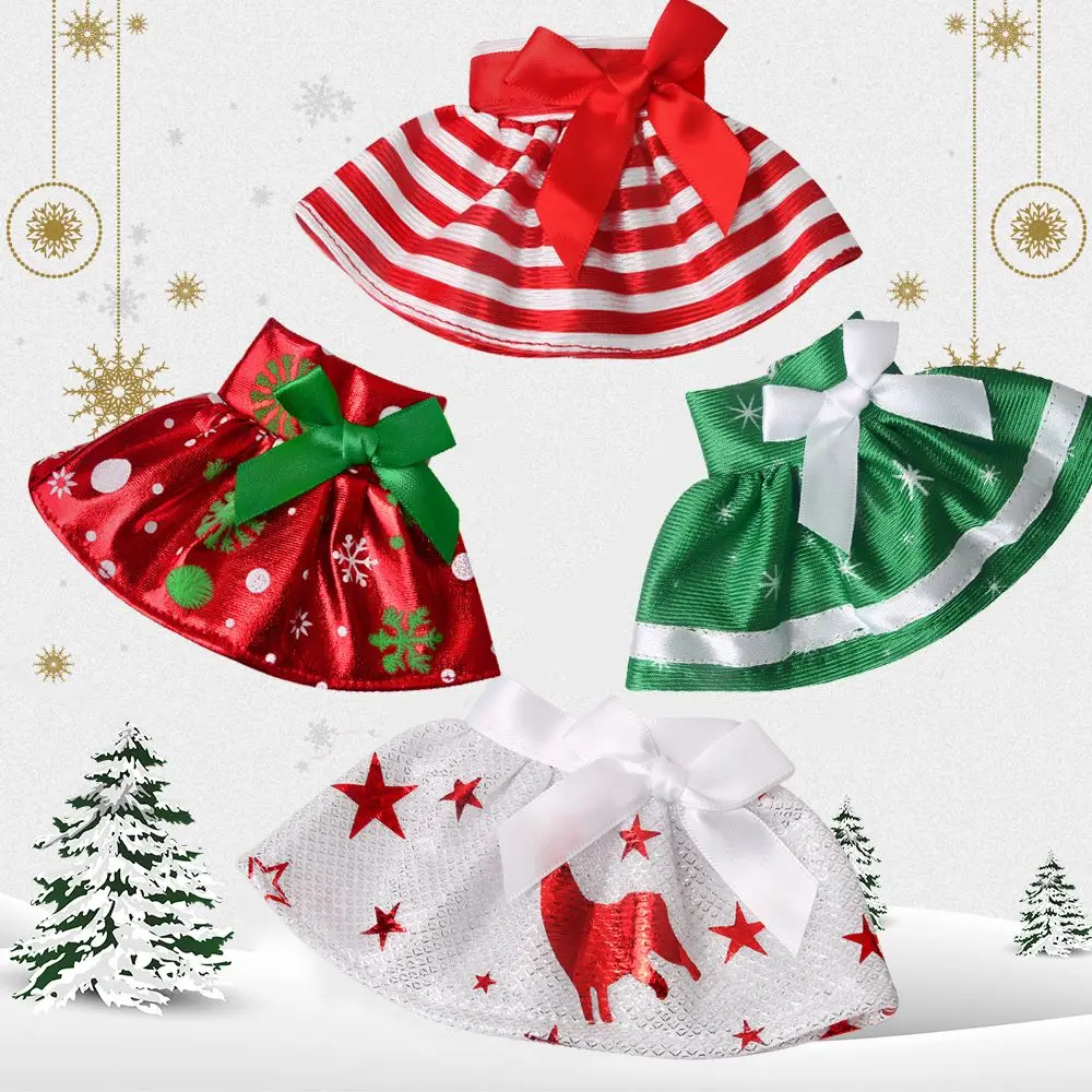 Elves Clothes Christmas Doll White Red Green Dress Baby Toys Accessories Skirt For Children's Christmas Gifts Doll Accessories