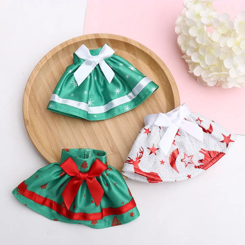 Elves Clothes Christmas Doll White Red Green Dress Baby Toys Accessories Skirt For Children's Christmas Gifts Doll Accessories