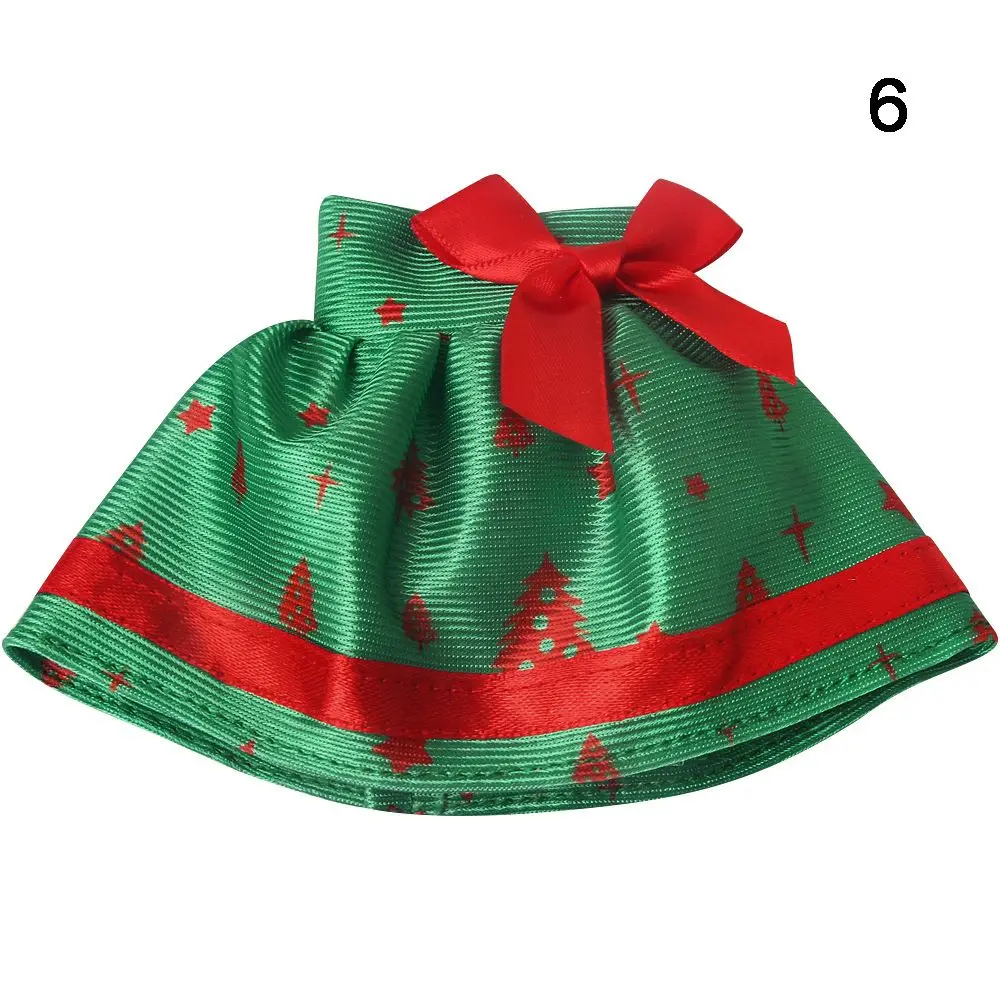 Elves Clothes Christmas Doll White Red Green Dress Baby Toys Accessories Skirt For Children's Christmas Gifts Doll Accessories