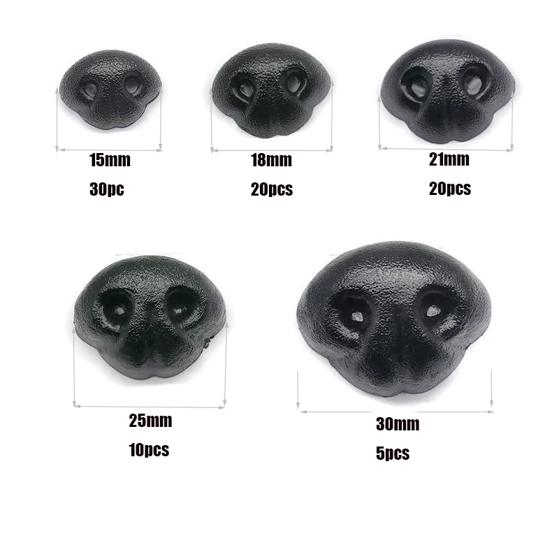Craft Noses Black Dog Safety Noses Doll Teddy Bear Nose Doll Making Accessories False Puppy Nose for Making Toys Amigurumi
