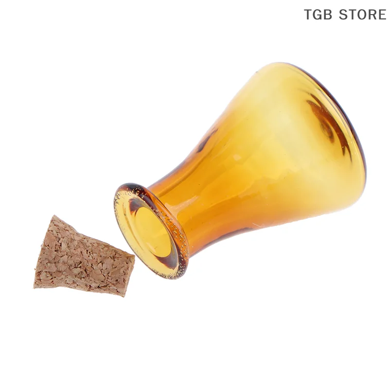 2Pcs Mini Glass Color Bottle Wishing Bottle Tiny Jars Vials Mini Storage Bottle