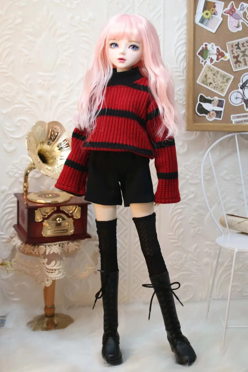 60cm Ye Luo Li Doll Clothes 1/3 bjd Baby Clothes Kitty's Victory Princess Dress JK Uniforms Campus