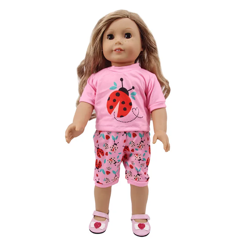 Kawaii Animal Pattern Doll Clothes For 43cm Baby Doll Clothes Accessories And 18 Inch American Doll Girl's Toys Our Generation