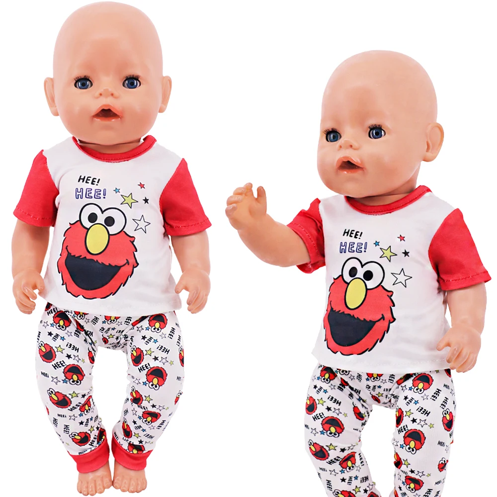 Kawaii Animal Pattern Doll Clothes For 43cm Baby Doll Clothes Accessories And 18 Inch American Doll Girl's Toys Our Generation