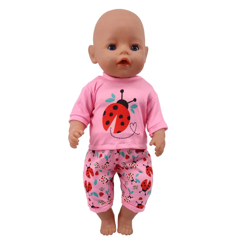 Kawaii Animal Pattern Doll Clothes For 43cm Baby Doll Clothes Accessories And 18 Inch American Doll Girl's Toys Our Generation