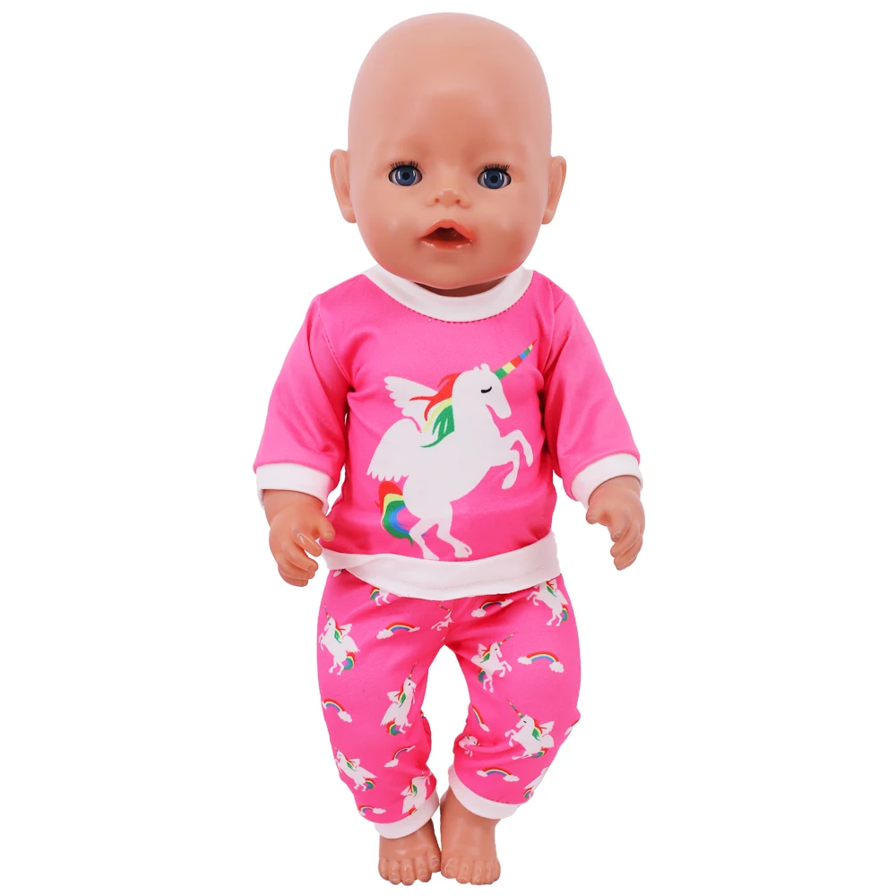 Kawaii Animal Pattern Doll Clothes For 43cm Baby Doll Clothes Accessories And 18 Inch American Doll Girl's Toys Our Generation