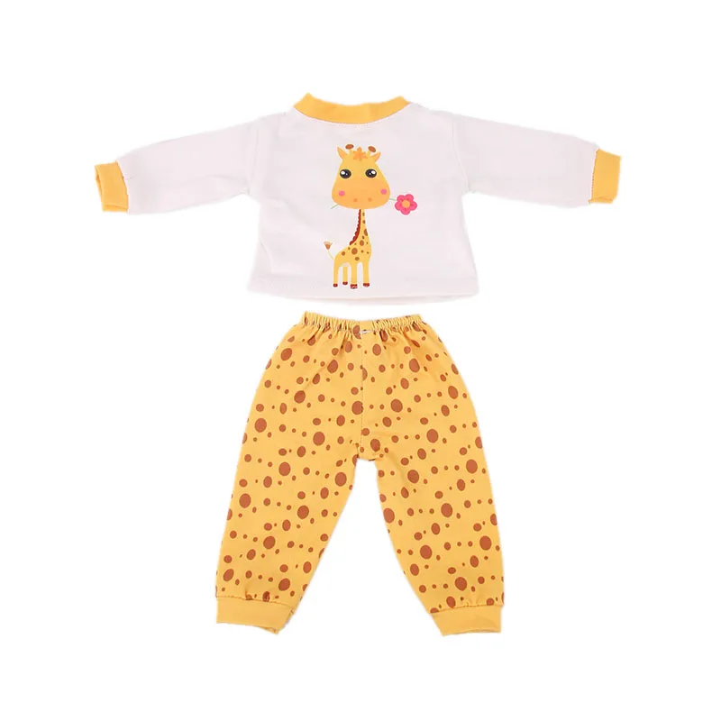 Kawaii Animal Pattern Doll Clothes For 43cm Baby Doll Clothes Accessories And 18 Inch American Doll Girl's Toys Our Generation
