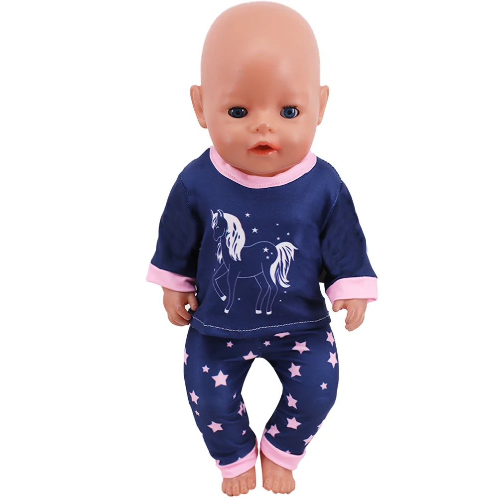 Kawaii Animal Pattern Doll Clothes For 43cm Baby Doll Clothes Accessories And 18 Inch American Doll Girl's Toys Our Generation