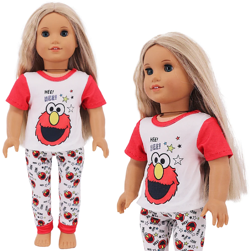 Kawaii Animal Pattern Doll Clothes For 43cm Baby Doll Clothes Accessories And 18 Inch American Doll Girl's Toys Our Generation