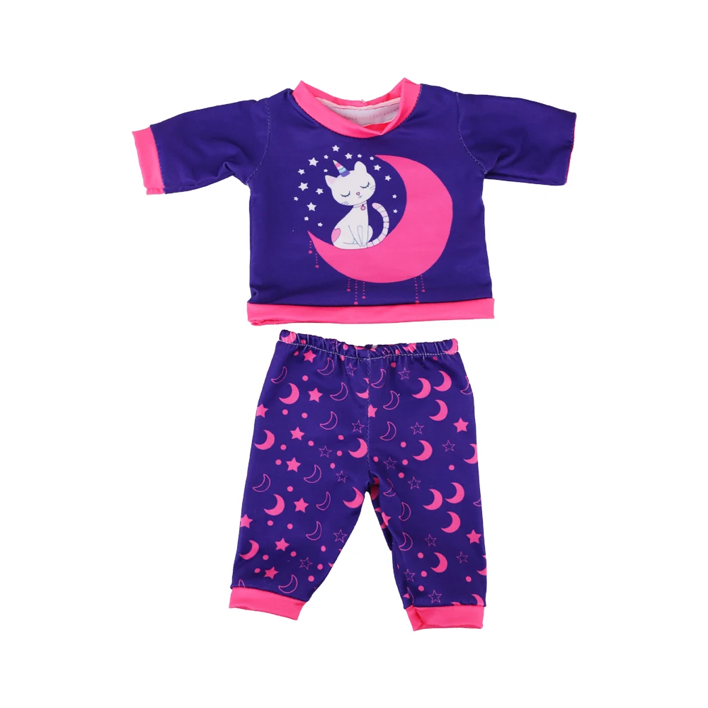 Kawaii Animal Pattern Doll Clothes For 43cm Baby Doll Clothes Accessories And 18 Inch American Doll Girl's Toys Our Generation