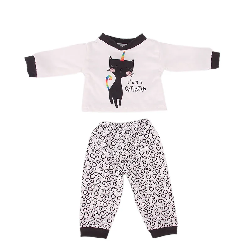 Kawaii Animal Pattern Doll Clothes For 43cm Baby Doll Clothes Accessories And 18 Inch American Doll Girl's Toys Our Generation
