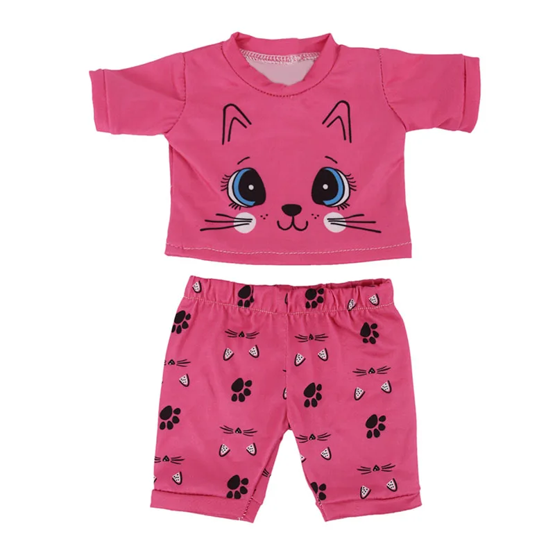 Kawaii Animal Pattern Doll Clothes For 43cm Baby Doll Clothes Accessories And 18 Inch American Doll Girl's Toys Our Generation