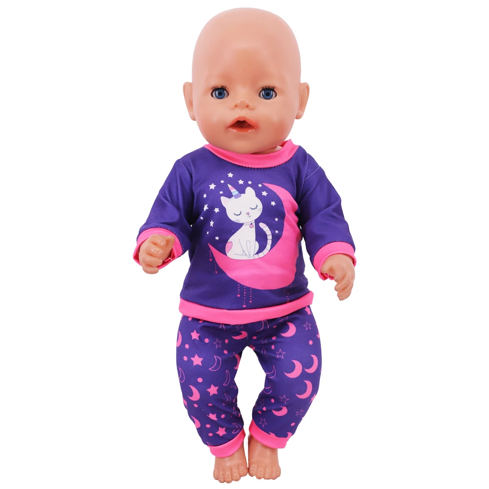 Kawaii Animal Pattern Doll Clothes For 43cm Baby Doll Clothes Accessories And 18 Inch American Doll Girl's Toys Our Generation
