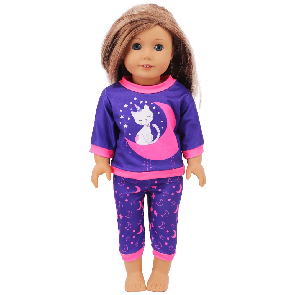 Kawaii Animal Pattern Doll Clothes For 43cm Baby Doll Clothes Accessories And 18 Inch American Doll Girl's Toys Our Generation