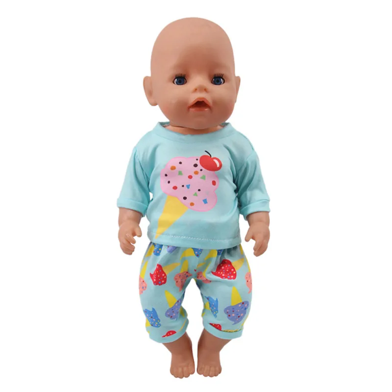 Kawaii Animal Pattern Doll Clothes For 43cm Baby Doll Clothes Accessories And 18 Inch American Doll Girl's Toys Our Generation