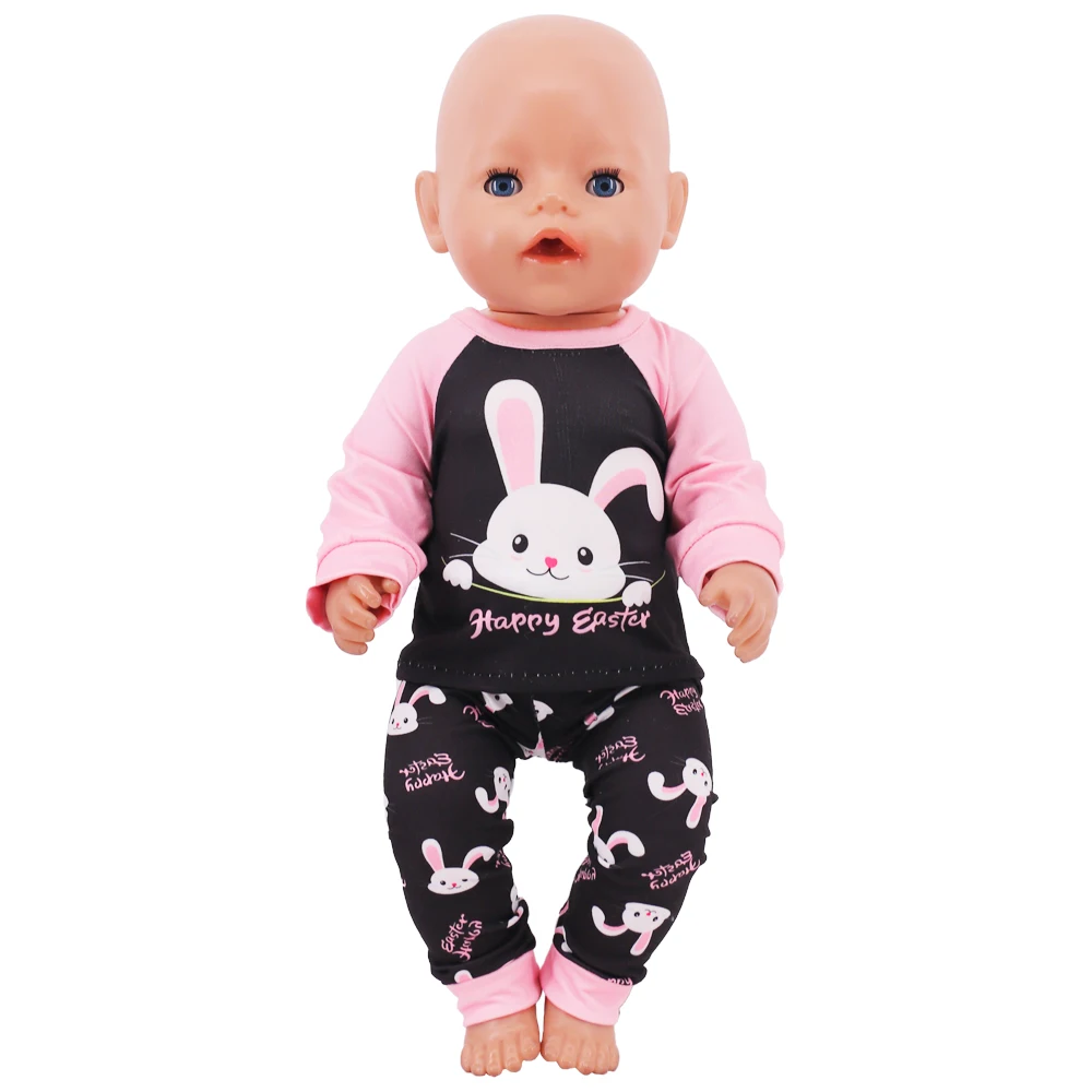 Kawaii Animal Pattern Doll Clothes For 43cm Baby Doll Clothes Accessories And 18 Inch American Doll Girl's Toys Our Generation