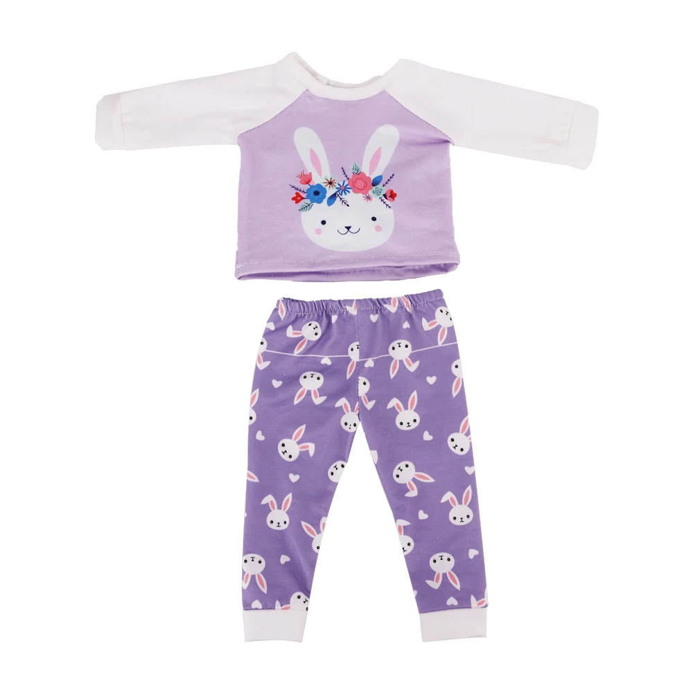 Kawaii Animal Pattern Doll Clothes For 43cm Baby Doll Clothes Accessories And 18 Inch American Doll Girl's Toys Our Generation
