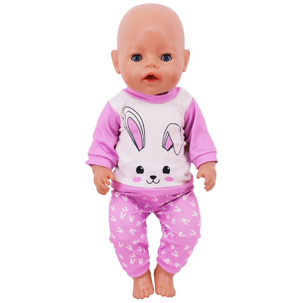 Kawaii Animal Pattern Doll Clothes For 43cm Baby Doll Clothes Accessories And 18 Inch American Doll Girl's Toys Our Generation
