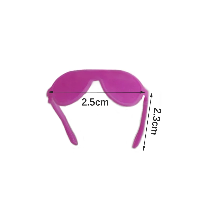 20Pcs Dolls Accessories Mini Plastic Glasses For High Dolls For Barbies Dolls 1/6 Doll House Kids Toy Party Glasses