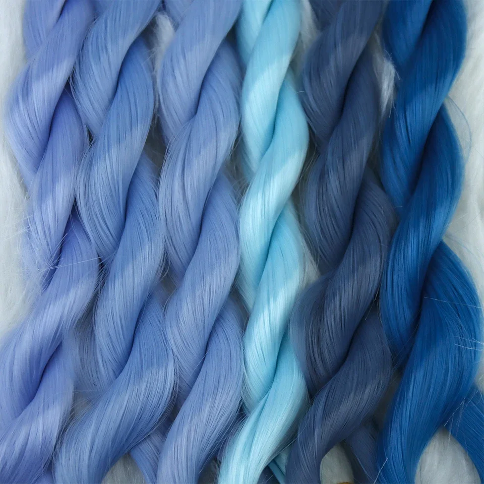 SD BJD Doll Hair Soft Silk Synthetic Heat-resistant Wig Transplant Material DIY Doll Hair Green Color