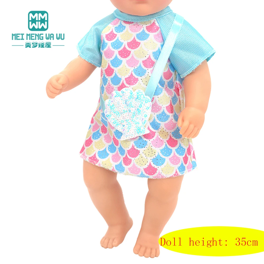 Mini Toys Doll Clothes 35cm 14inch Born Doll Fashion Blankets Dresses Onesies Suit Girl Gift